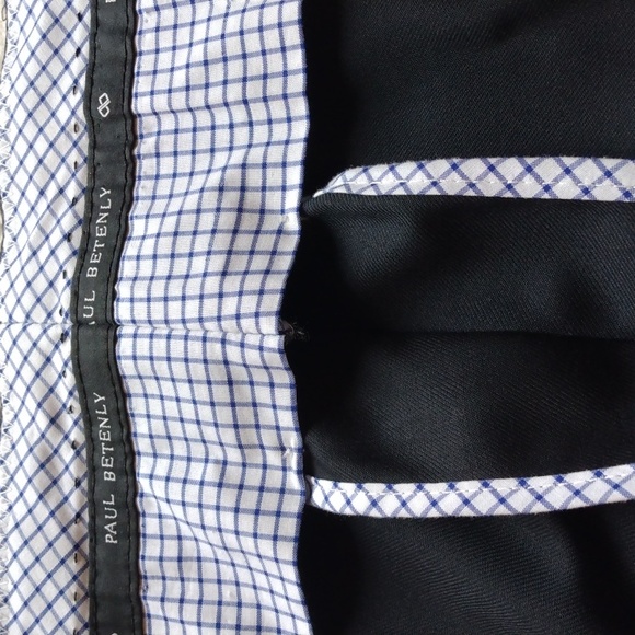 Paul Betenly Black Worsted Wool Pants  38 - 30.75 - Picture 7 of 13